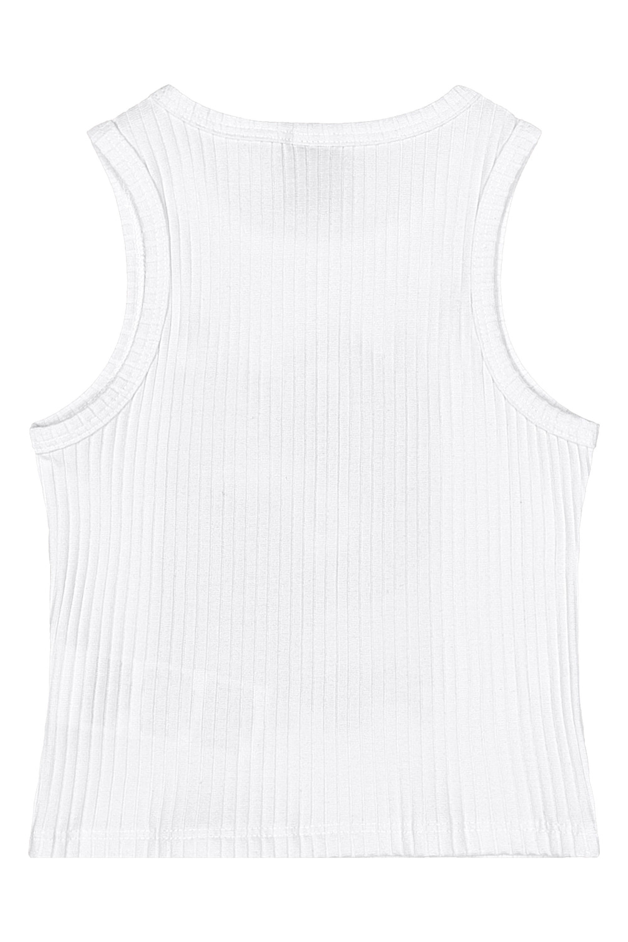 Regata Infantil em Ribana Canelada com Strass (Branco) Quimby - Imagem 18